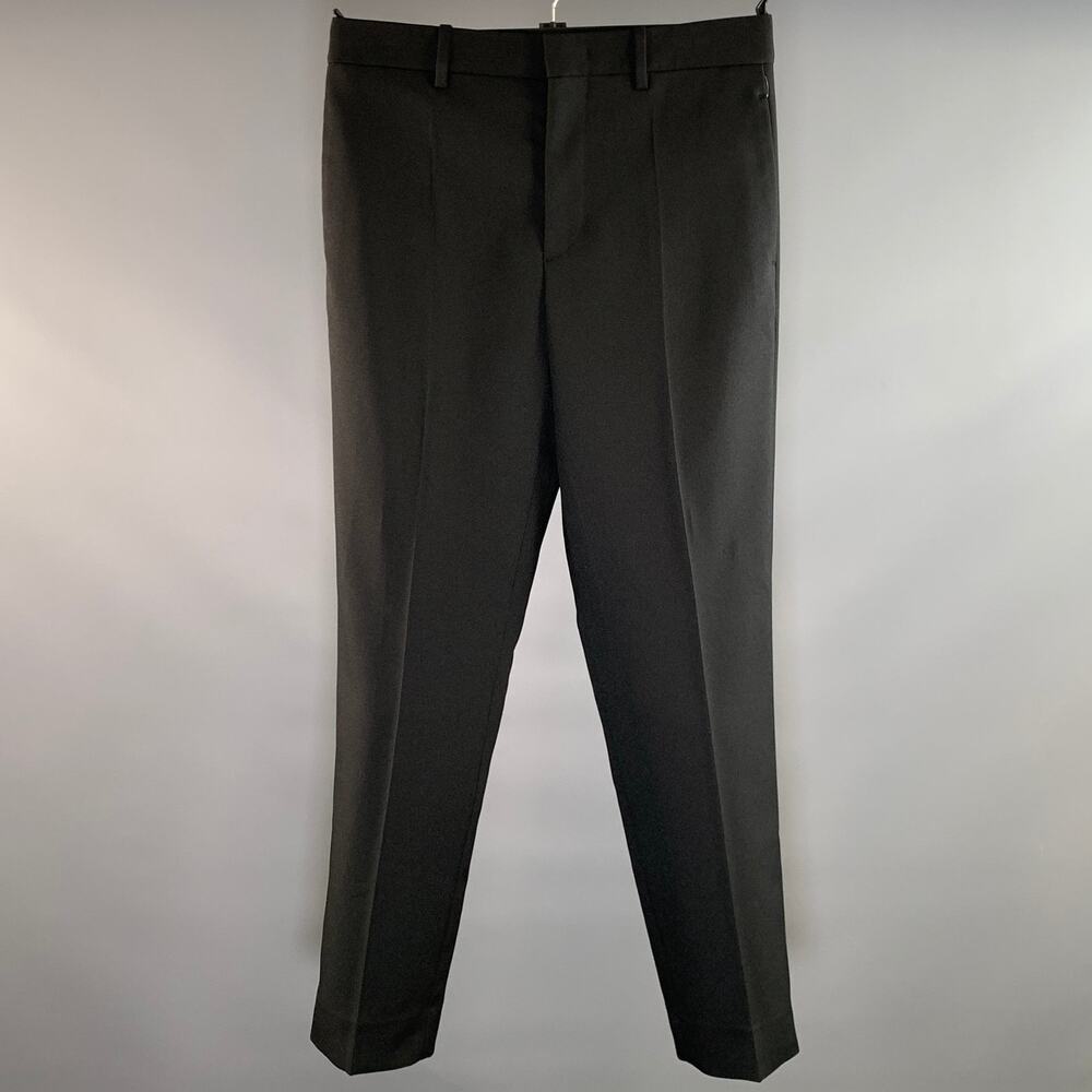 JIL SANDER Size 46 Black Polyester Tapered Dress Pants